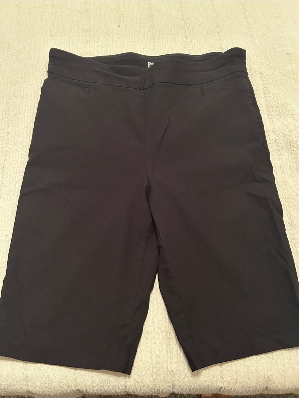 Kim Rogers Black Mid-Length Stretch Bermuda Shorts